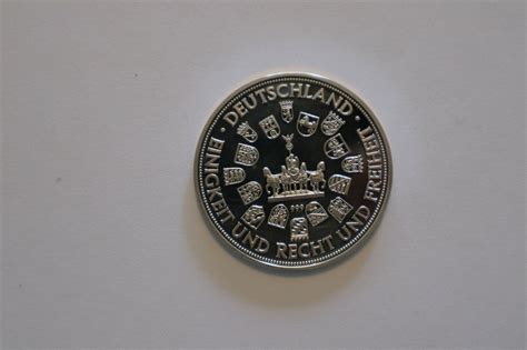 Medaille Richard v Weizsäcker 6 Bundespräsident 999 Silber 1984
