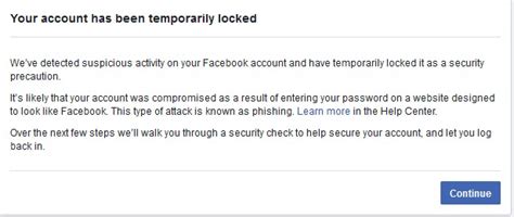 Your Account Has Been Temporarily Locked