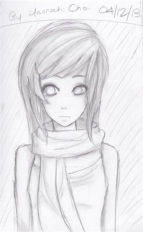 Anime Girl With A Scarf By Transformicegurl On Deviantart