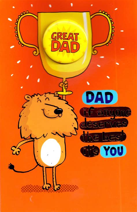 Great Dad Funny Deserves The Best Fathers Day Card Cards Love Kates