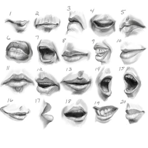 Realistic Mouth Sketch