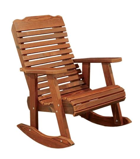Amish Cedar Wood Contoured Rocking Chair Wood Rocking Chair Outdoor