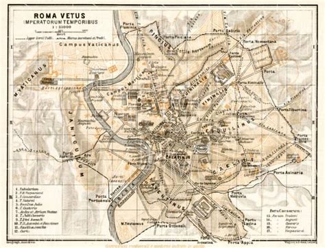 Vecchia Mappa Di Roma Mappa Di Roma Lazio Italia