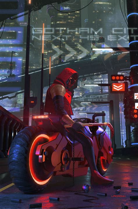 Bike Courier Cool Car Drawings Space Fantasy Jason Todd Red Hood