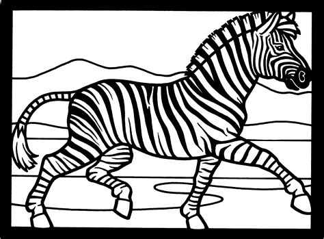 Free Zebra Coloring Pages