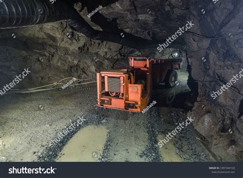 Underground Gold Ore Mine Shaft Tunnel Stock Photo 1897344103
