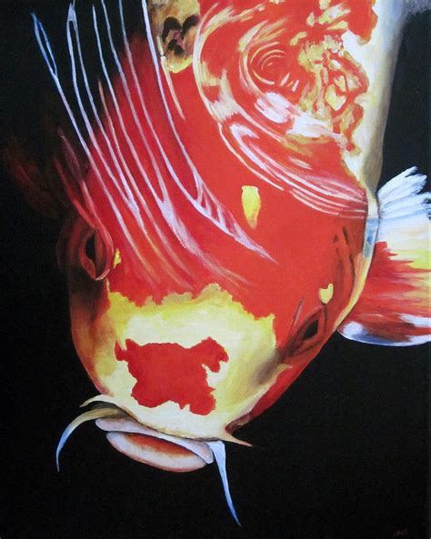 Koi Fish Painting Painting By Lillian Bell Fine Art America