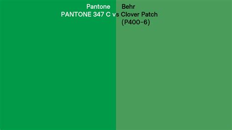 Pantone 347 C Vs Behr Clover Patch P400 6 Side By Side Comparison