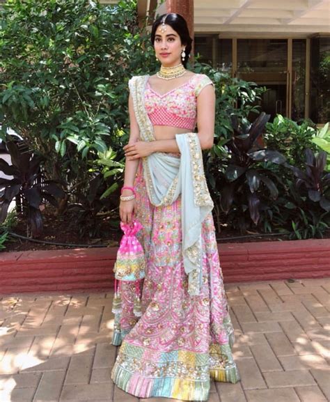 Janhvi kapoor in lehenga photos with backless blouse, posted on her instagram profile on 10th december 2018. 8 Times Janhvi Kapoor Made Heads Turn!! | JFW Just for women