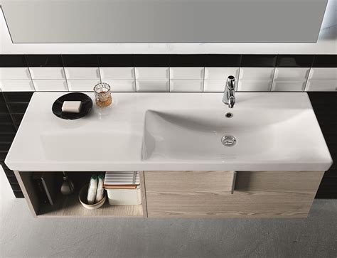 I used 2 full length akurum wall cabinets (12″ depth) and 2 smaller over the refrigerator type akurum cabinets to create a hanging vanity. Narrow Depth Basin Cabinet Modern Style Bathroom Vanity ...