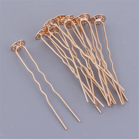 10x U Shape Wave Hair Pin Fit 12mm Round Cabochons Jewelry Hair Styling Tool Ebay