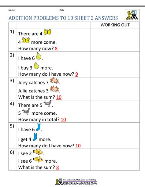 Word problem worksheets for grade 1. 1st Grade Addition Word Problems