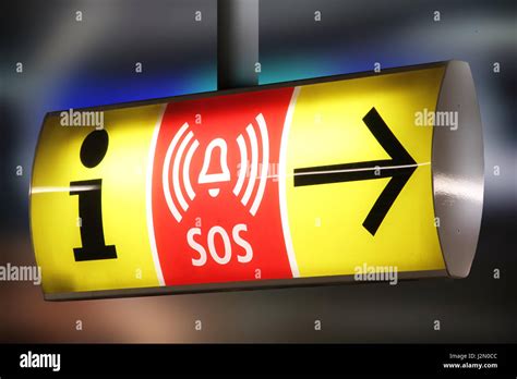 Help Desk Information Sign At Airport Stock Photo Alamy