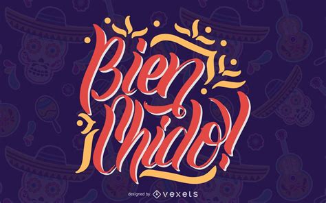 Mexican Quote Lettering Design Vector Download