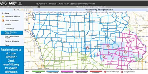 Map Iowa Road Conditions