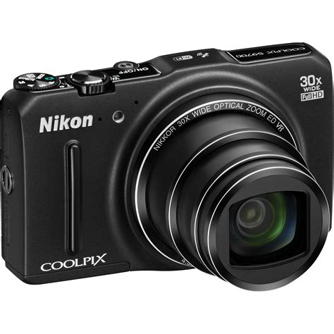 Nikon Coolpix S9700 Digital Camera Black 26469 Bandh Photo Video