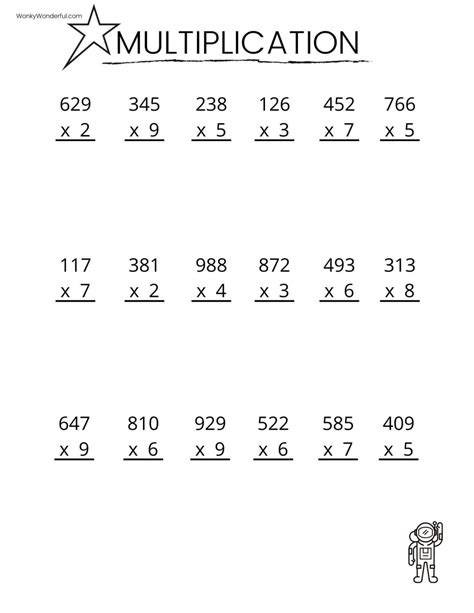 Multiplication Worksheet Free Packet