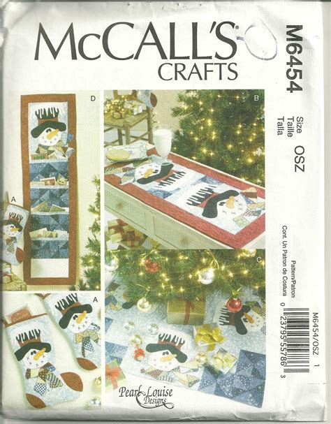 Mccalls Crafts Pattern 6454 Christmas Stocking Table Etsy Crafts
