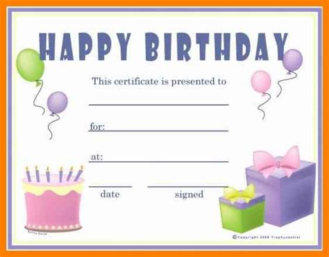 Some of these gift certificate templates open in microsoft word or another word processing program, while others can be edited and printed from start to finish right from your browser. Birthday Gift Certificate Template Free Printable ...