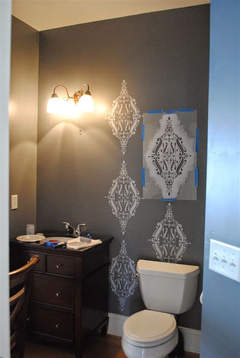 House By Holly A Bold And Dramatic Powder Room A Stencil Project