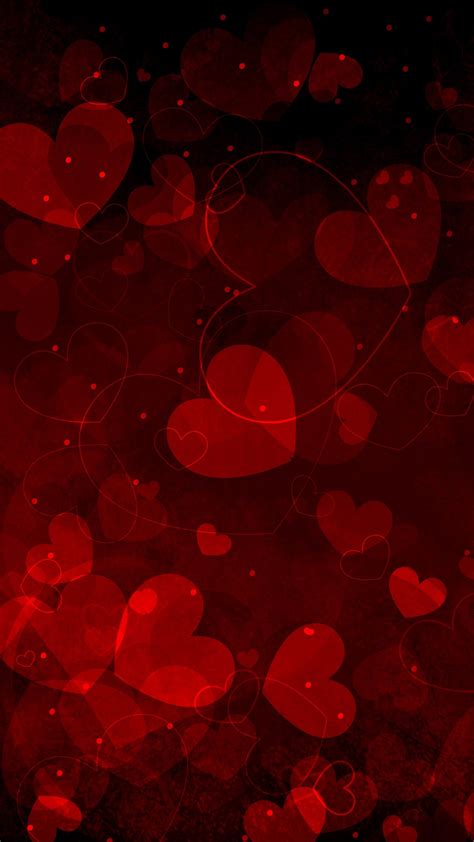 Red Hearts Art Valentine Android Wallpaper Android Hd Wallpapers