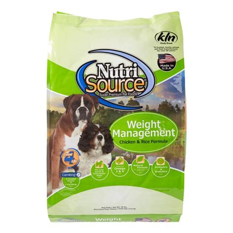 The best ingredients for weight management dog food. NutriSource Weight Management Dry Dog Food, 30 lb ...