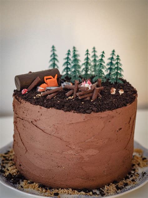 Forestry Birthday Cake For My Woodsman Husband Baked And Decorated By