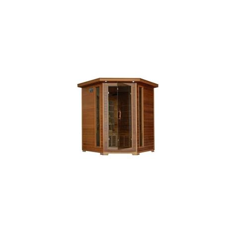Whistler 4 Person Cedar Infrared Sauna With Carbon Heaters Corner