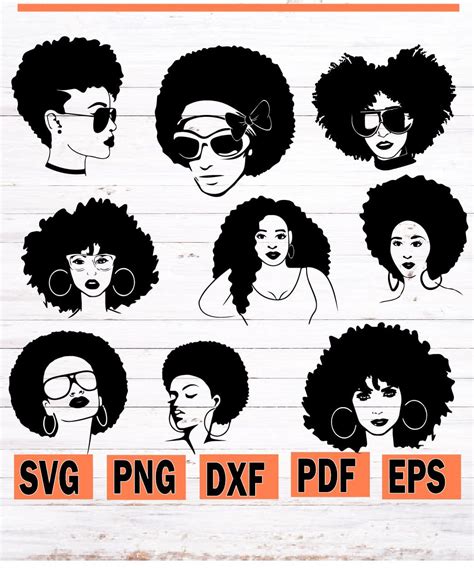 Afro Woman Svg Bundle Afro Woman With Sunglasses Svg Black Girl Magic