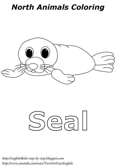 For personal or classroom use only. seal coloring # arctic animals coloring # esl | Arctic ...