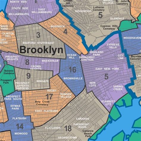 A Basic Map Of Brooklyn Neighborhoods Different Parts Of Brooklyn