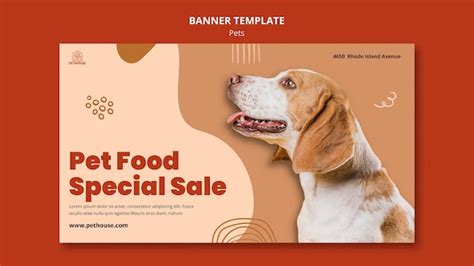 Free Psd Horizontal Banner Template For Pets With Cute Dog