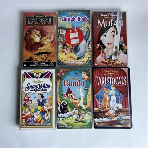 DISNEY VHS BUNDLE Bambi Mulan Snow White Snow White Lion King 2