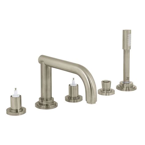 The double handle deck mounted roman tub faucet trim is the ultramodern choice in bathtub fixture designs. Kokols 2-Handle Deck-Mount Roman Tub Faucet with ...