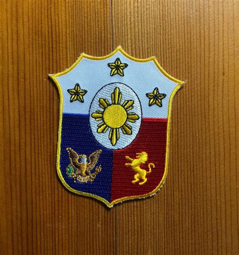 Philippines Coat Of Arms Patch Republic Asia Manila Filipino Etsy Uk