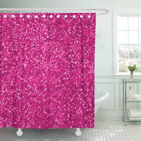 51 pink bathrooms with tips, photos and accessories to help you decorate yours. CYNLON Girly Hot Pink Faux Look Sparkly Sparkles Bling ...