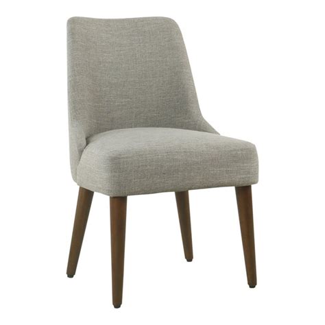 Homepop Modern Wood And Fabric Hemet Gayle Side Chair In Gray Homesquare