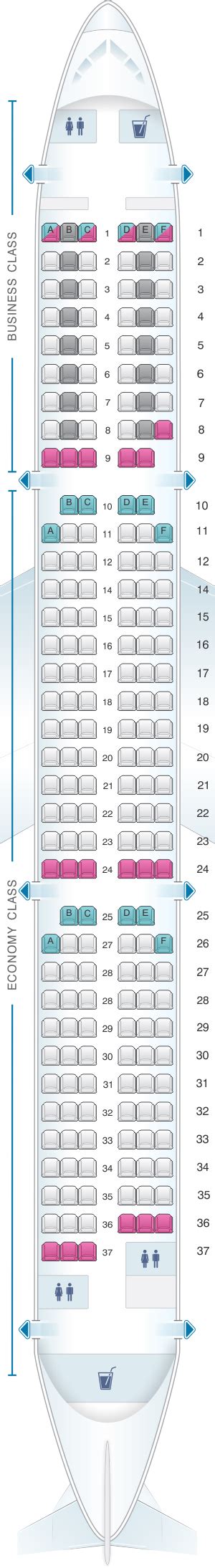 Seat Map Swiss Airbus A321 111