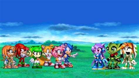 Art Trade Team Sonic Meet The Freedom Fighters By Supershademario