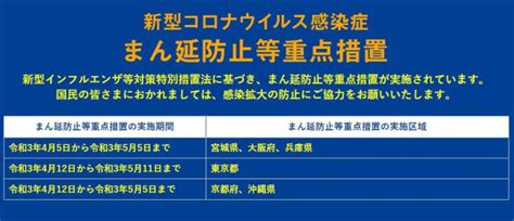 まん延防止措置等重点措置に伴い横浜港大さん橋国際客船ターミナルは以下のように変更させていただきます。 みなさまのご理解とご協力を宜しくお願いいたします。 １ 期 間：5月31日（月）～6月20. 本日から東京23区や京都市などで「まん延防止等重点措置」を ...