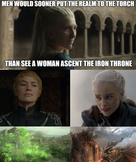 game of thrones memes with the same image as each one and text that reads