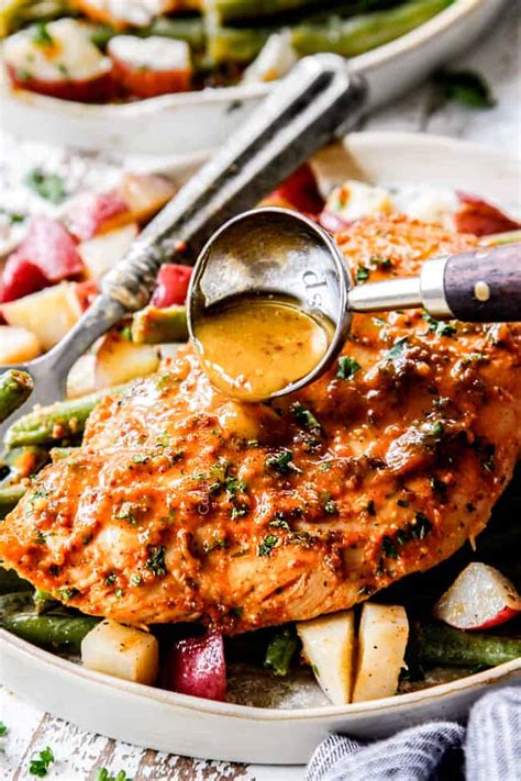 Make sure that all surfaces of the chicken is completely covered in a thin layer of seasoning. ONE PAN Honey Mustard Chicken (with green beans and potatoes!)