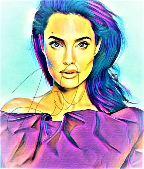 Angelina Jolie Abstract Print Jolieabstract1 Drawings How To Draw