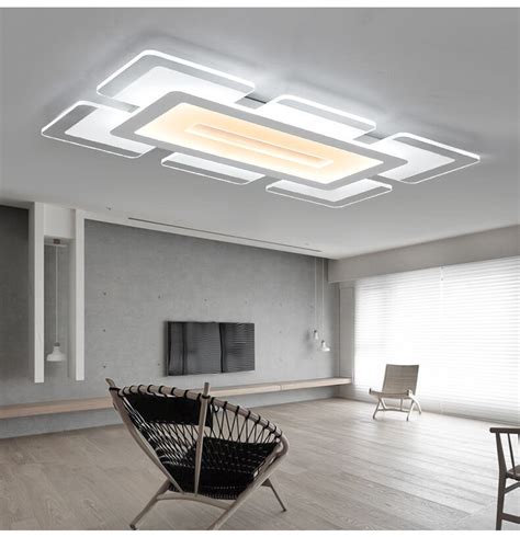 If you are looking for a living room ceiling light shade, they are available in all different styles. Rectangular Acrylic Modern LED Ceiling Light Living Room ...