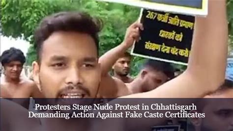 Protesters Stage Nude Protest In Chhattisgarh Demanding Action Against