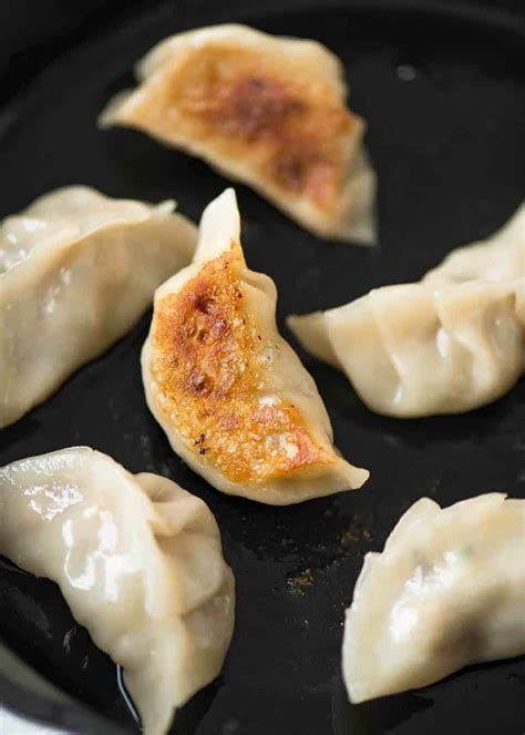 Potstickers Chinese Pan Fried Dumplings Recipetin Eats