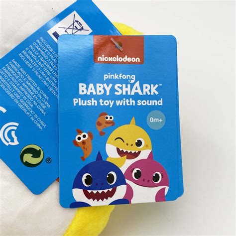 Baby Shark Plush With Sound Nickelodeon Pinkfong Soft Toy 30cm