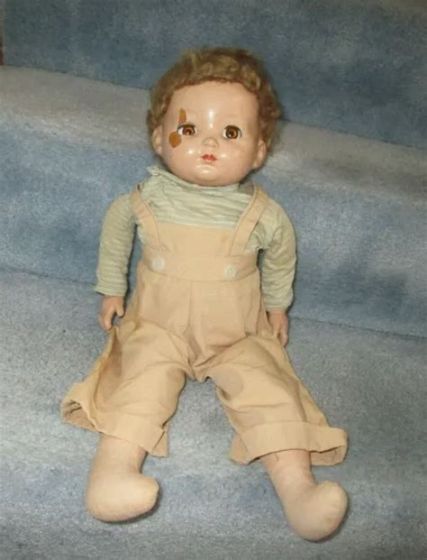 Vintage 20and Effanbee Composition Head And Hands Cloth Body Flirty Eyes