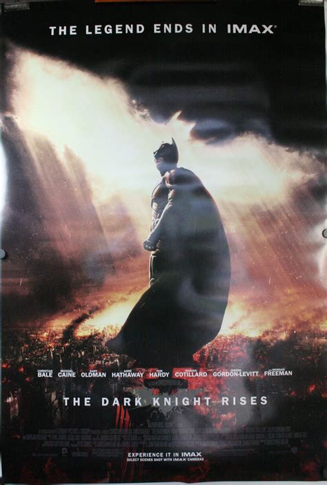 Dark Knight Rises Imax Ds 1 Sheet Batman Original Theater Movie Poster Original Vintage Movie
