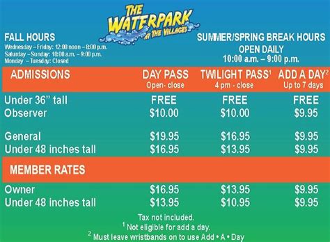 Water country gives special family deals and discounts on water park tickets on select days throughout the summer. Get Tickets - Waterpark at Viilages | Get tickets, Water ...